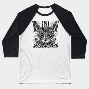 Ancient Cat Face Baseball T-Shirt